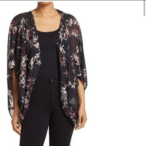 Vince Camuto Foliage Floral Print Cardigan O/S NWT